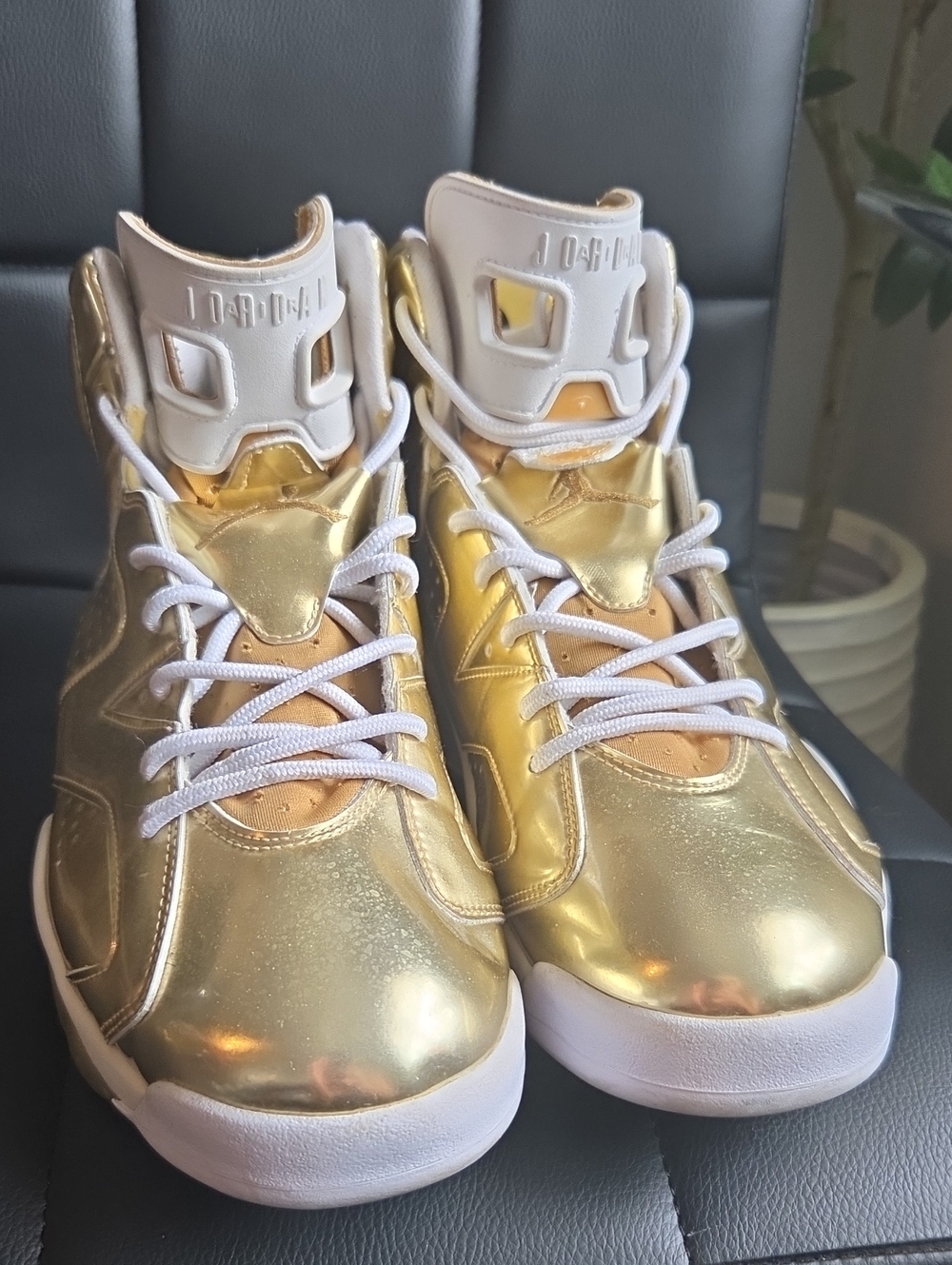 Gold Basketball Sneakers - Jordans